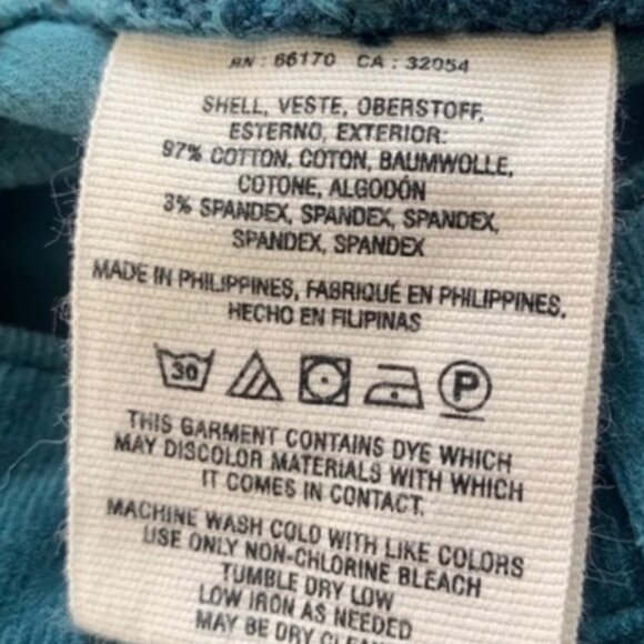 Anthropologie Pilcro and the Letterpress Corduroy Pants in Teal Blue Size 28 - Picture 11 of 15